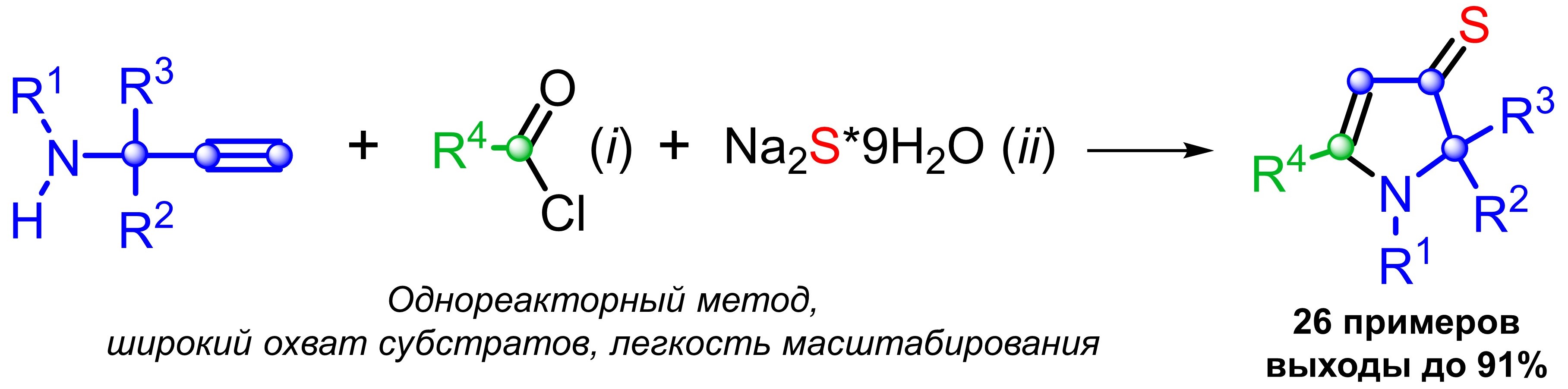digidropirrol-3-tiony-odnoreaktornyj-sintez